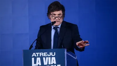 Javier Milei en Roma, Italia.
