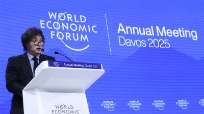 Javier Milei en el Foro de Davos.