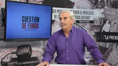 Mario Moine en el programa Cuestión de Fondo (Canal 9 Litoral).