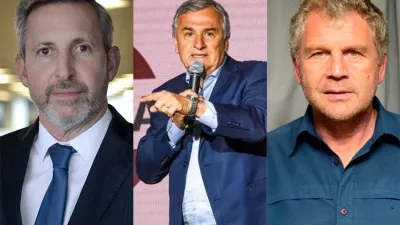 Rogelio Frigerio, Gerardo Morales y Pedro Galimberti.