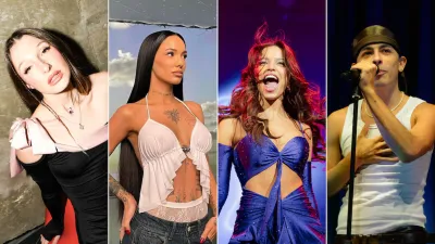 Los artistas argentinos nominados a los TikTok Awards: Yami Safdie, La Joaqui, Emilia Mernes y Trueno.