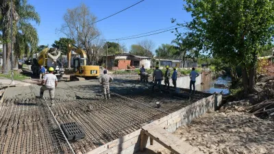 Bahl recorrió los avances en la obra integral de calle Manuel Gálvez