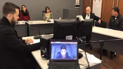 primera audiencia judicial con videoconferencia desde Alemania