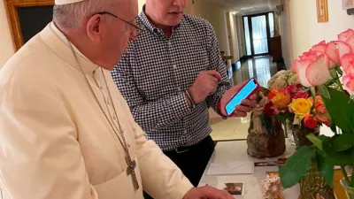 El Papa recibió a Cruz y otras dos víctimas de abusos sexuales del clero chileno en su residencia en Casa Santa Marta.