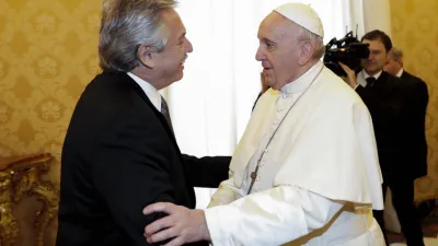 Fernández con Papa Francisco