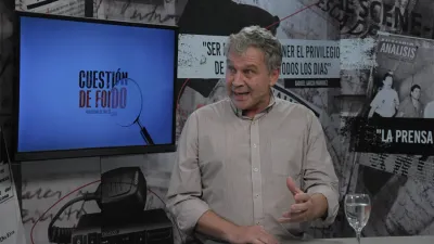 Pedro Galimberti en el programa “Cuestión de Fondo” (Canal 9, Litoral).