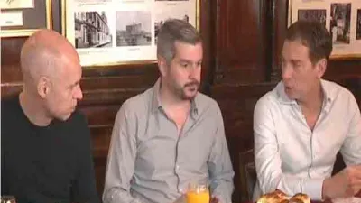 Peña junto a Larreta y Santilli