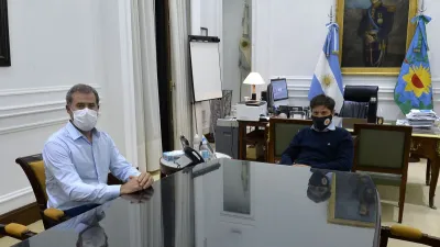 Martín Piaggio con Axel Kicillof