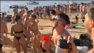 playa de Villa Urquiza en plena pandemia 