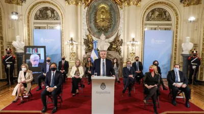 El Presidente Alberto Fernández presentó el 29 de julio en la Casa Rosada la reforma judicial y la comisión de expertos para que le plantearan sugerencias sobre distintas reformas.