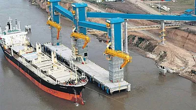 El complejo portuario del Gran Rosario es el segundo más grande del mundo. 