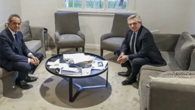 Imagen de archivo de Daniel Scioli y Alberto Fernández.