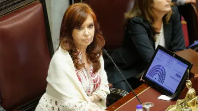 Cristina Kirchner en una de las sesiones que presidió en el Senado.