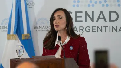 Imagen de archivo de la vicepresidenta y titular del Senado, Victoria Villarruel.