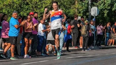 Juan Cruz Bustos ganó la versión competitiva de la maratón “Malvinas, no olvidar”