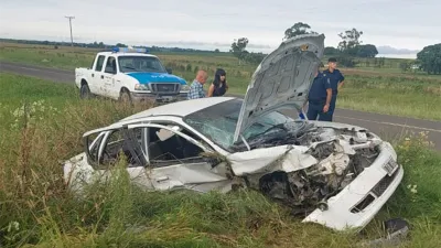 El despiste se produjo en inmediaciones del kilómetro 64 de la RP 11, jurisdicción de la Comisaría Las Cuevas.