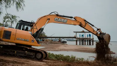 Toma Nueva trabajos en el río