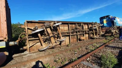 Descarrilló una formación del Belgrano Cargas en una estación entrerriana