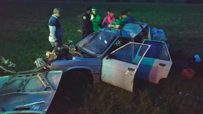 Tres heridos como consecuencia de un triple choque frontal en la Autovía