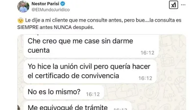 El abogado Néstor Parisi compartió el mensaje de una clienta y se hizo viral. 
