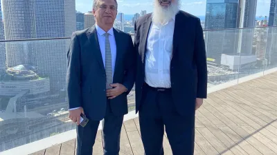 Urribarri y Elsztain, dialogaron en Tel Aviv sobre la “relación bilateral” entre Argentina e Israel y el intercambio en áreas como “agronegocios y ciencia y tecnología”.