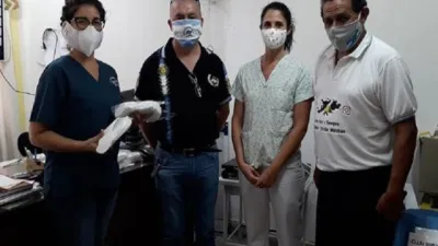 Veteranos de Malvinas entregan barbijos en Paraná