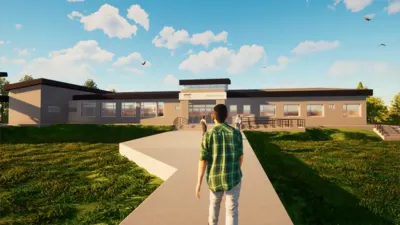 Maqueta del Hospital Escuela de Medicina Veterinaria que será el primero en su tipo en la provincia y funcionará en Gualeguaychú.