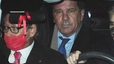 Sergio Nardelli al salir de la reunión con Alberto Fernández