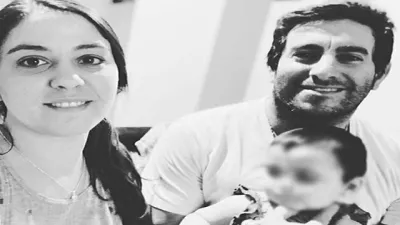 Ayelén Acosta y su esposo