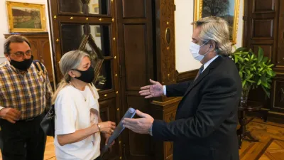 Alberto Fernández recibió a los padres de Úrsula Bahillo