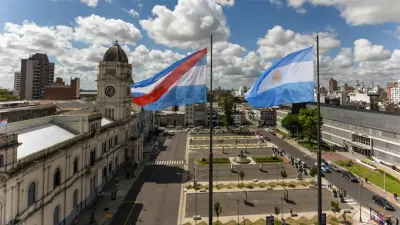 Vista aérea de la sede de la Casa de Gobierno y del Superior Tribunal de Justicia.