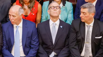 Ricardo Lorenzetti, Carlos Rosenkrantz y Horacio Rosatti, los tres integrantes de la Corte Suprema.