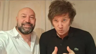 Imagen de archivo de Diego Spagnuolo con Javier Milei.