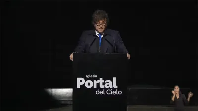 Javier Milei en la inauguración de la Iglesia Portal del Cielo en Resistencia, Chaco.