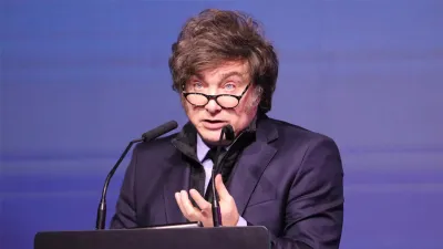 Javier Milei en acto de LLA en Puerto Madero.