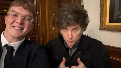 Javier Milei con Hayden Mark Davis.