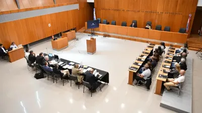 Imagen de archivo del juicio por el homicidio de Gabriel Gusmán en la que están acusados dos policías.