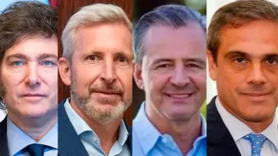 Javier Milei, Rogelio Frigerio, Adán Bahl y Guillermo Michel.