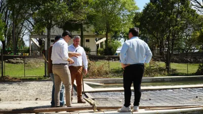 Autoridades supervisaron las obras de recuperación y construcción del natatorio del Parque Quirós, proyecto que se ejecuta en conjunto entre el Municipio de Colón y la Caja de Jubilaciones.