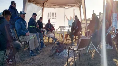 protesta mineros Ibicuy