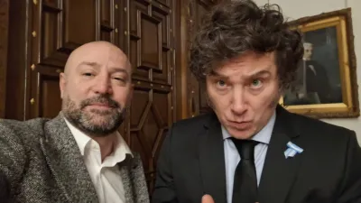 Javier Milei junto a Diego Spagnuolo, extitular de la Andis. 