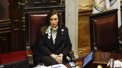Victoria Villarruel en la última sesión del Senado.