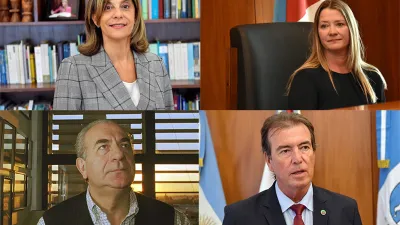 Claudia Mizawak, Gisela Schumacher, Carlos Chiara Díaz y Emilio Castrillon