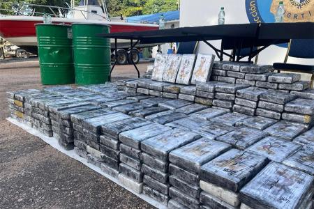 Los 489 kilos de cocaína incautada en Pajas Blancas (República Oriental del Uruguay).