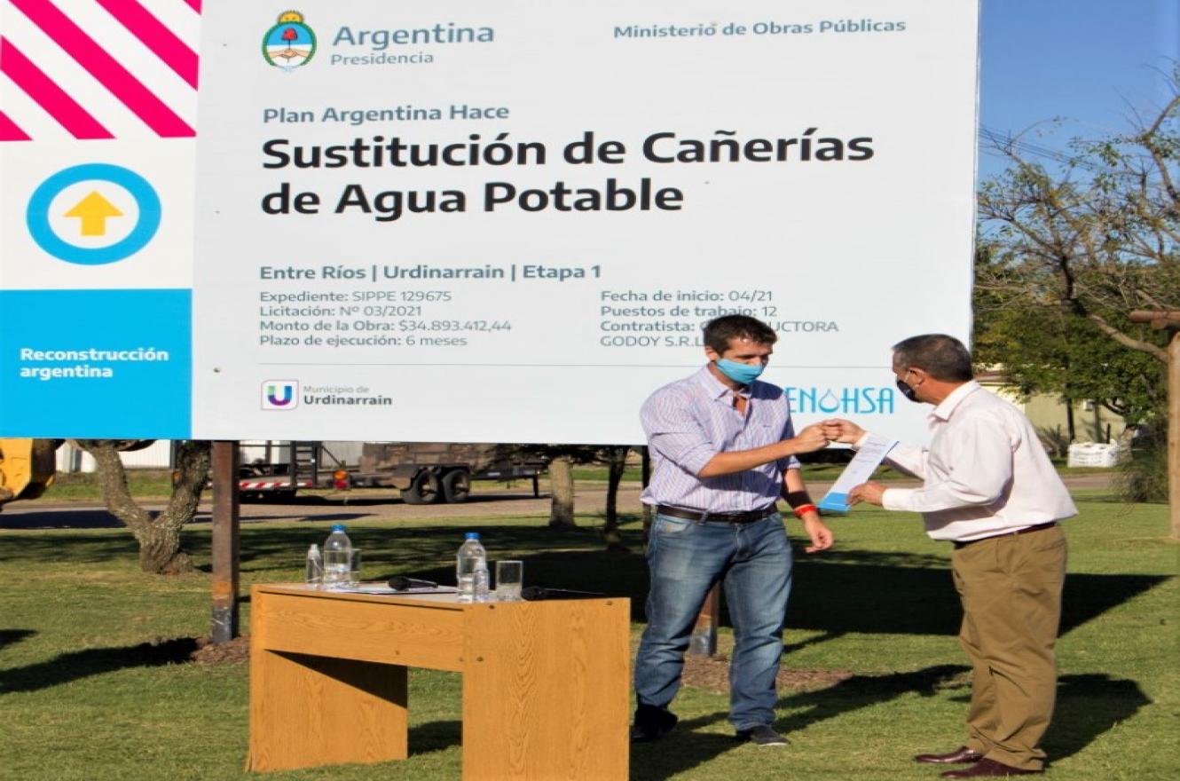 Cresto con Martínez en Urdinarrain
