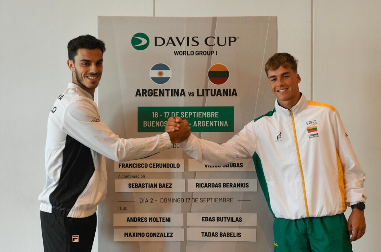 Copa Davis: “Fran” Cerúndolo abrirá ante el juvenil Vilius Gaubas la serie ante Lituania
