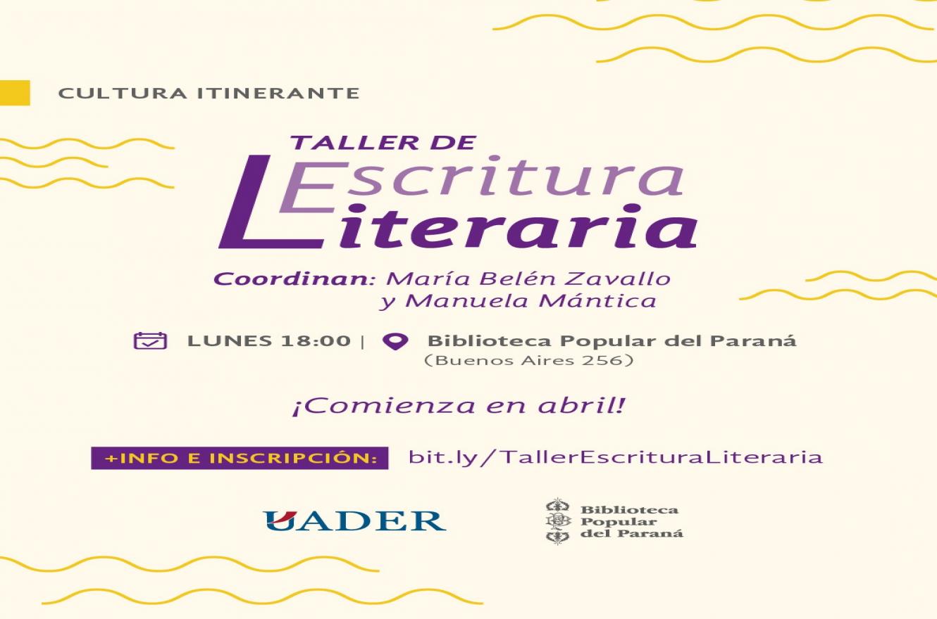preámbulo seta Conveniente Cultura Itinerante: abrió la inscripción al Taller de Escritura Literaria |  Análisis