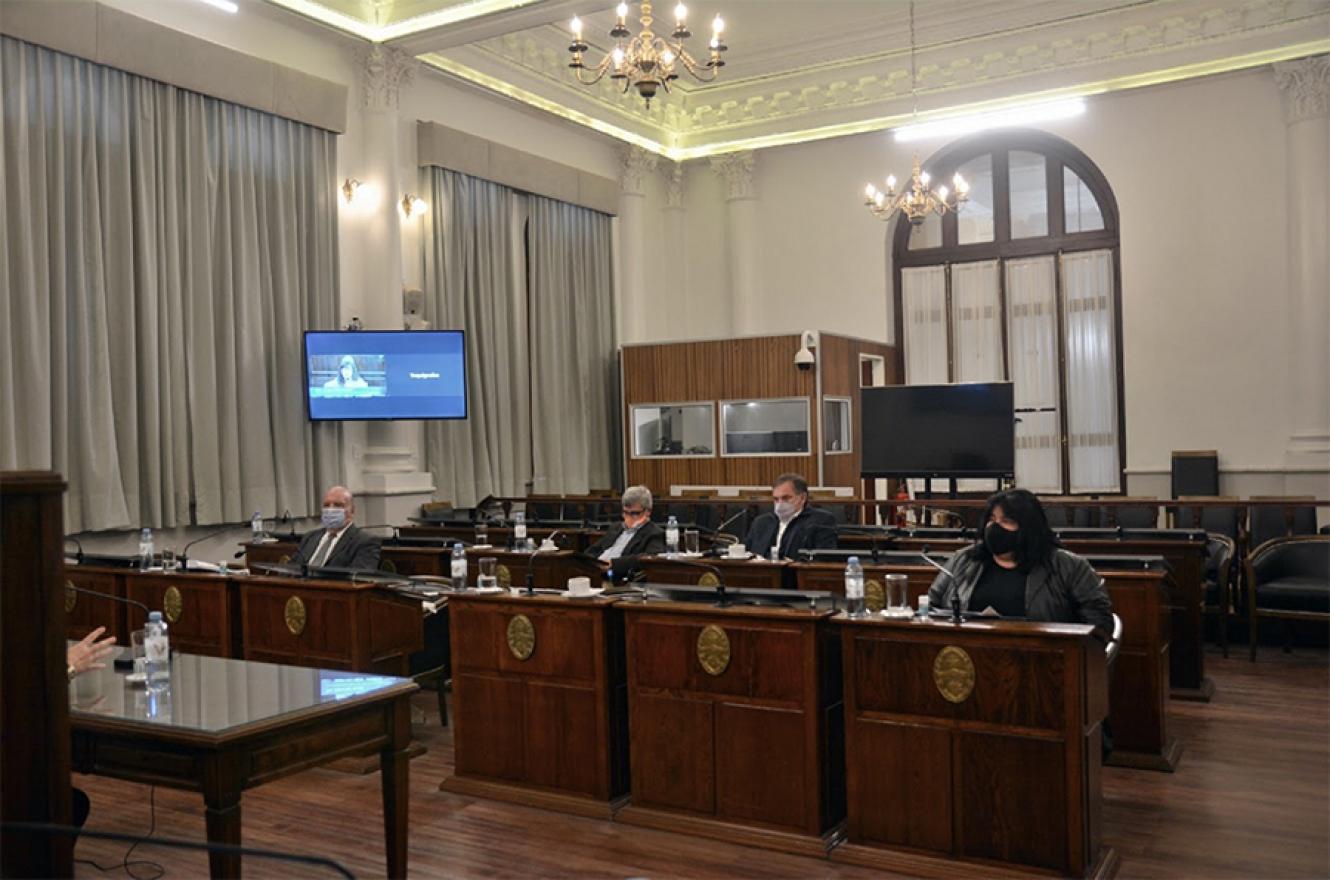 Debido a la pandemia, las audiencias de este jueves fueron transmitidas desde la página web de la Cámara de Senadores. 