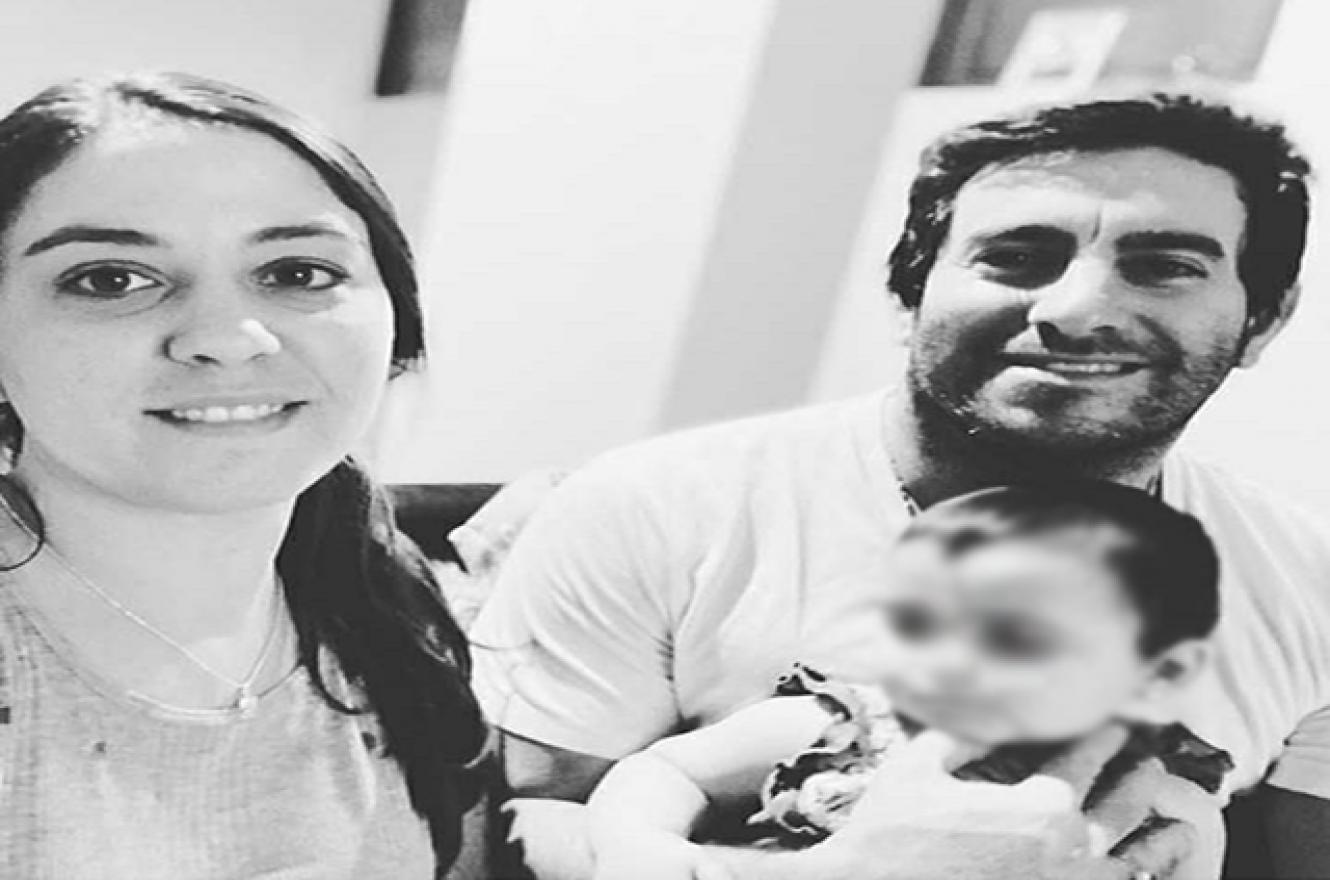 Ayelen Acosta y su esposo