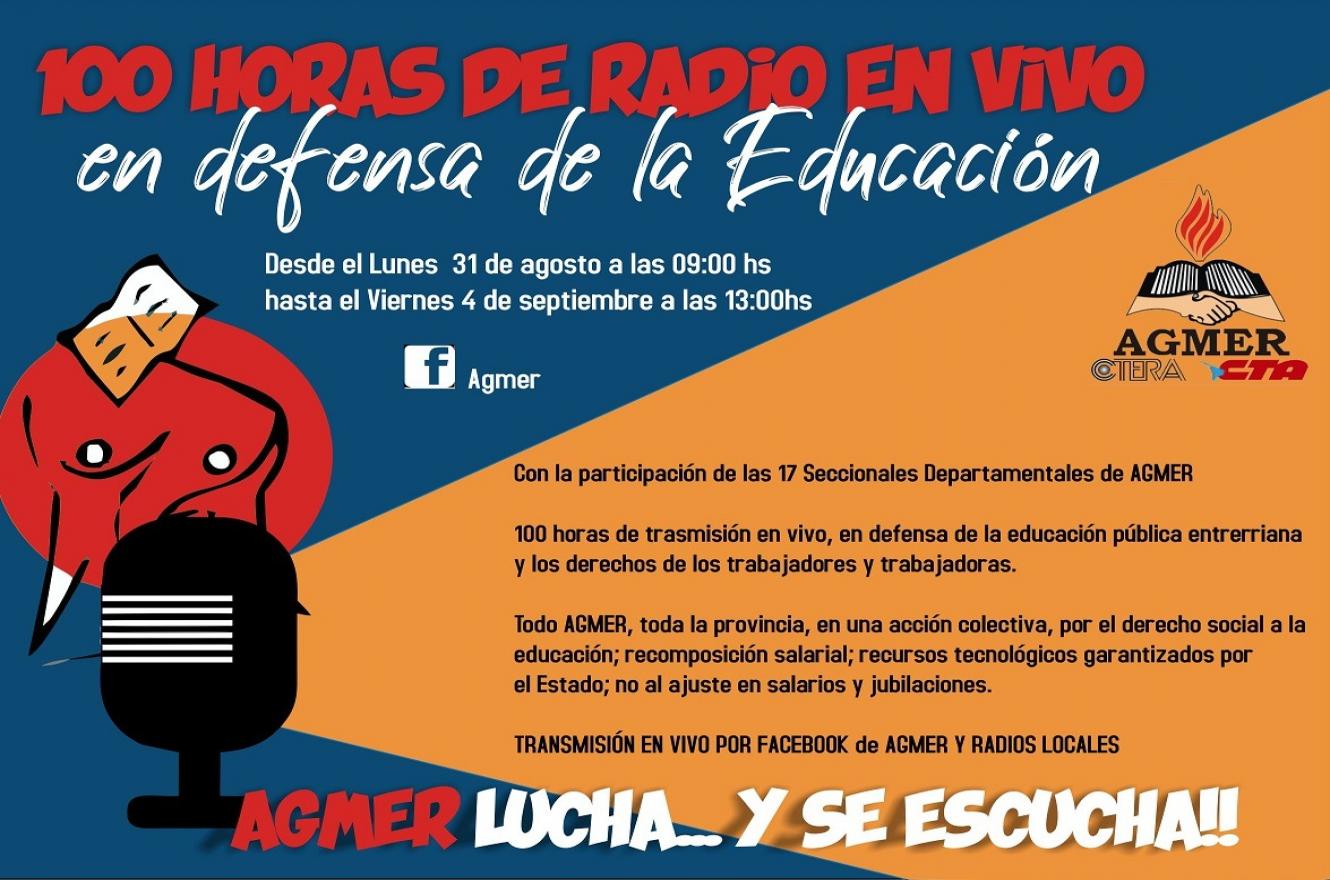protesta AGMER radio en vivo